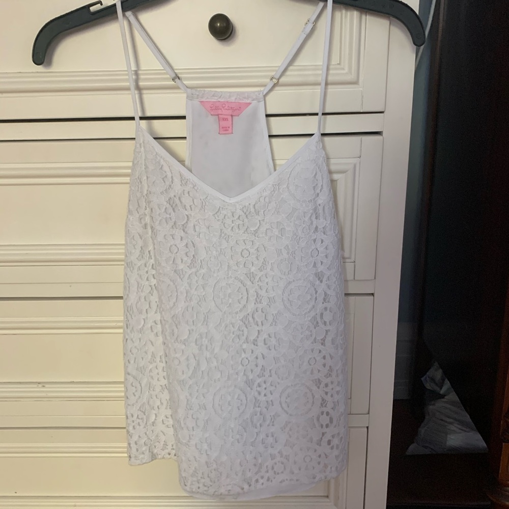 Lily Pulitzer white tank